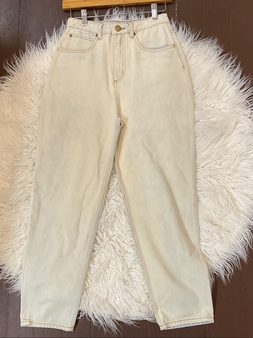 High-Rise Cream Women's Jeans